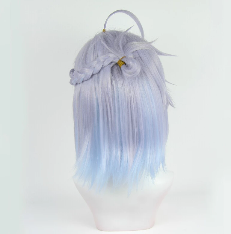 Blue 30cm Bakumatsu Rock Soji Okita Cosplay Wig 6 Blue 30cm Bakumatsu Rock Soji Okita Cosplay Wig - Image 4