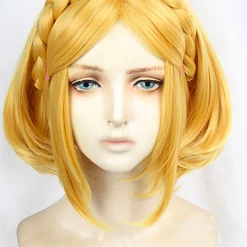 Gold 35cm The Legend Of Zelda: Breath Of The Wild Princess Zelda Cosplay Wig