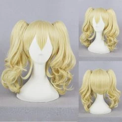 Gold 45cm Batman Harley Quinn Cosplay Wig