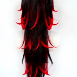 Black And Red 70cm Demon Slayer: Kimetsu No Yaiba Yoriichi Tsugikuni Cosplay Wig -Cosplay Shopper Store COS 055 02 32
