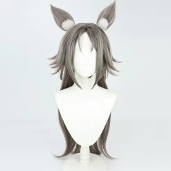 Grey 80cm Virtual YouTuber Mysta Rias Cosplay Wig