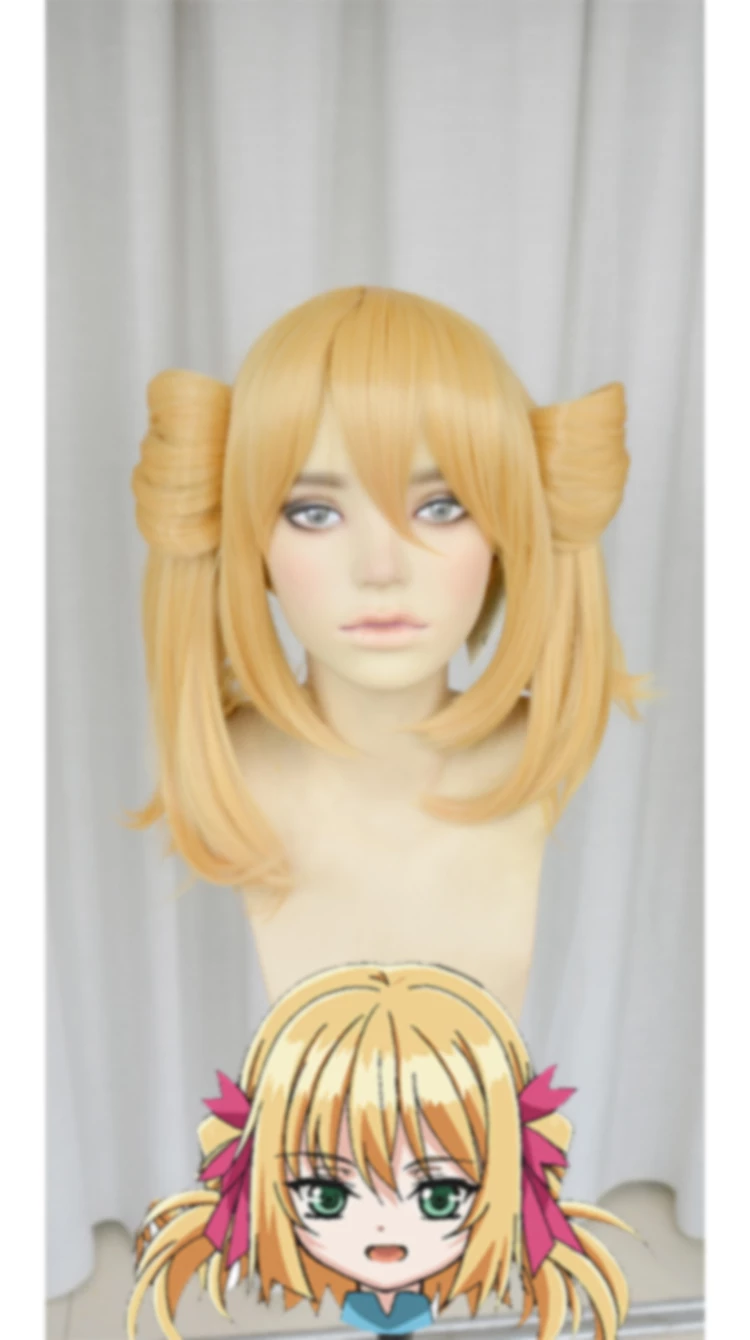 Yellow 40cm Clockwork Planet Marie Bell Breguet Cosplay Wig 3 Yellow 40cm Clockwork Planet Marie Bell Breguet Cosplay Wig
