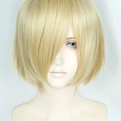 Gold 30cm Yuri!!! On Ice Yuri Plisetsky Cosplay Wig
