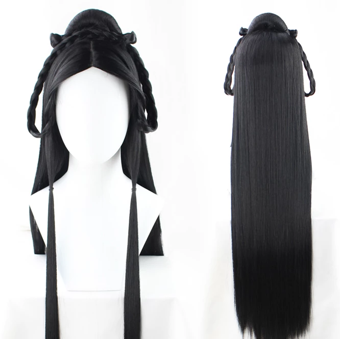 Black 80cm Mo Dao Zu Shi Jiang Yanli Cosplay Wig Version 2 4 Black 80cm Mo Dao Zu Shi Jiang Yanli Cosplay Wig Version 2 - Image 2