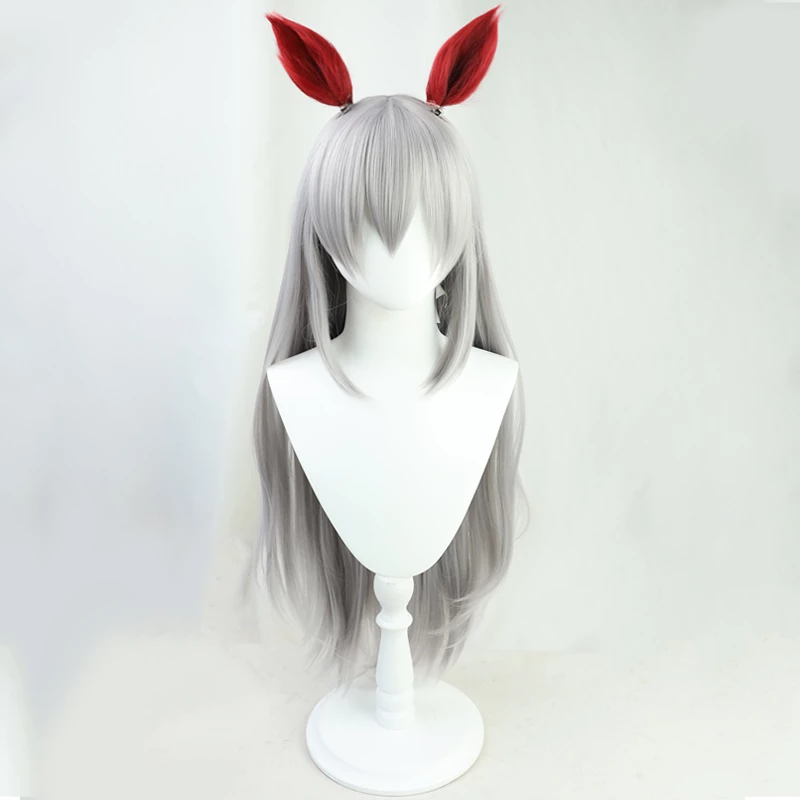 Silver 85cm Uma Musume Pretty Derby Tamamo Cross Cosplay Wig 3 Silver 85cm Uma Musume Pretty Derby Tamamo Cross Cosplay Wig