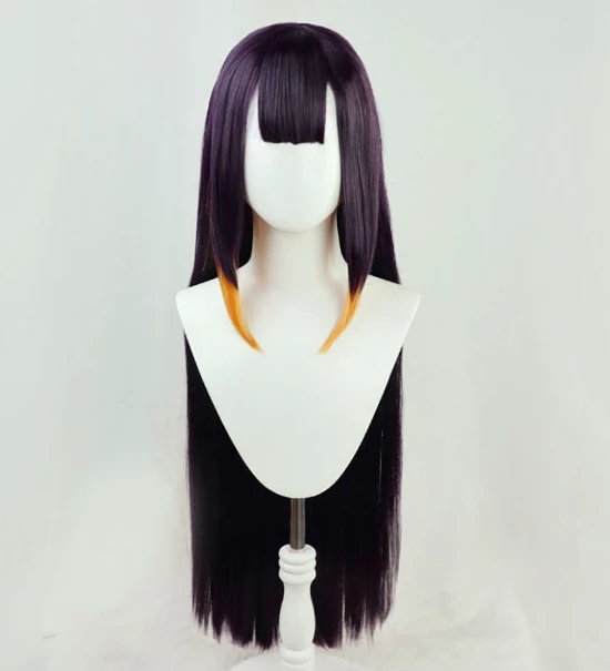 Purple And Orange 100cm Virtual YouTuber Ninomae Ina'nis Cosplay Wig 4 Purple And Orange 100cm Virtual YouTuber Ninomae Ina'nis Cosplay Wig - Image 2