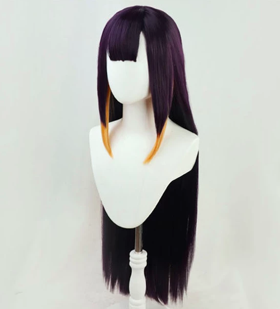 Purple And Orange 100cm Virtual YouTuber Ninomae Ina'nis Cosplay Wig 5 Purple And Orange 100cm Virtual YouTuber Ninomae Ina'nis Cosplay Wig - Image 3