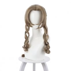 Brown 80cm Final Fantasy VII Crisis Core: Aerith Gainsborough Cosplay Wig 7 Brown 80cm Final Fantasy VII Crisis Core: Aerith Gainsborough Cosplay Wig -Cosplay Shopper Store COS 062 01 50 1