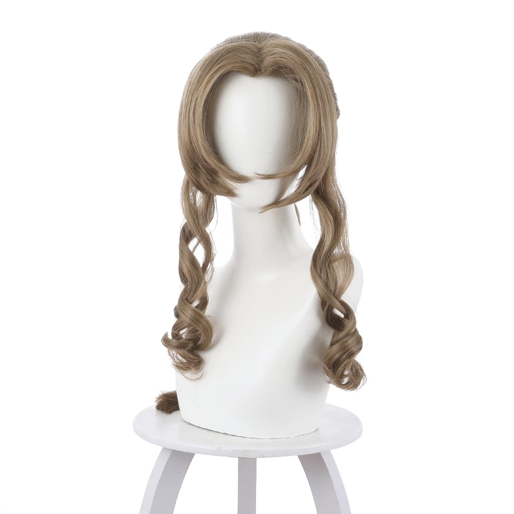 Brown 80cm Final Fantasy VII Crisis Core: Aerith Gainsborough Cosplay Wig 4 Brown 80cm Final Fantasy VII Crisis Core: Aerith Gainsborough Cosplay Wig - Image 2