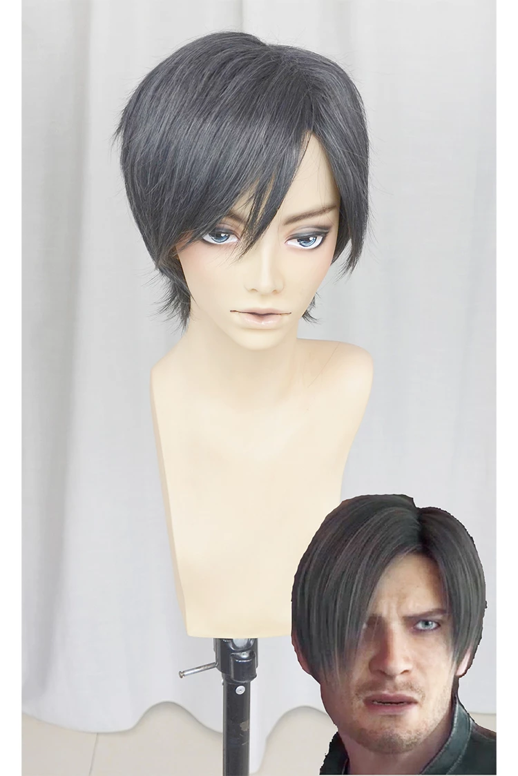 Grey 30cm Resident Evil: Vendetta Leon S. Kennedy Cosplay Wig 3 Grey 30cm Resident Evil: Vendetta Leon S. Kennedy Cosplay Wig
