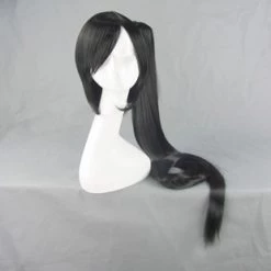 80cm Black BlazBlue Litchi Faye-Ling Cosplay Wig