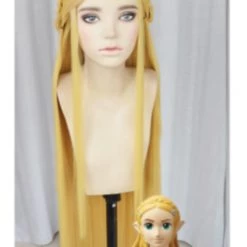 Yellow 100cm The Legend Of Zelda: Breath Of The Wild Princess Zelda Cosplay Wig