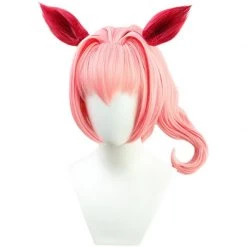 Pink 45cm Uma Musume Pretty Derby Haru Urara Cosplay Wig