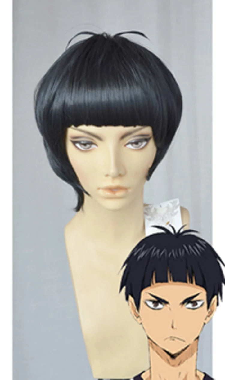Black 30cm Haikyuu!! Tsutomu Goshiki Cosplay Wig 3 Black 30cm Haikyuu!! Tsutomu Goshiki Cosplay Wig