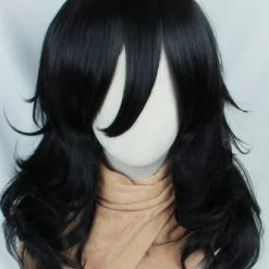 Black 50cm My Hero Academia Shota Aizawa Eraser Head Cosplay Wig