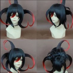 Black And Red 50cm Laughing Under The Clouds Tenka Kumo Cosplay Wig 7 Black And Red 50cm Laughing Under The Clouds Tenka Kumo Cosplay Wig -Cosplay Shopper Store COS 080 03