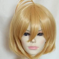 Gold 40cm Cross Ange: Rondo Of Angels And Dragons Angelise Ikaruga "Ange" Misurugi Cosplay Wig