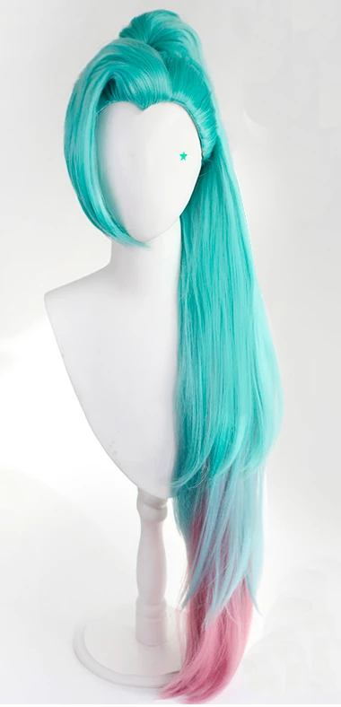 100cm League Of Legends LOL K/DA MV ALL OUT Seraphine Cosplay Wig 3 100cm League Of Legends LOL K/DA MV ALL OUT Seraphine Cosplay Wig