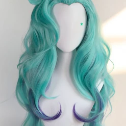 Green And Purple 100cm League Of Legends LOL K/DA Seraphine Cosplay Wig
