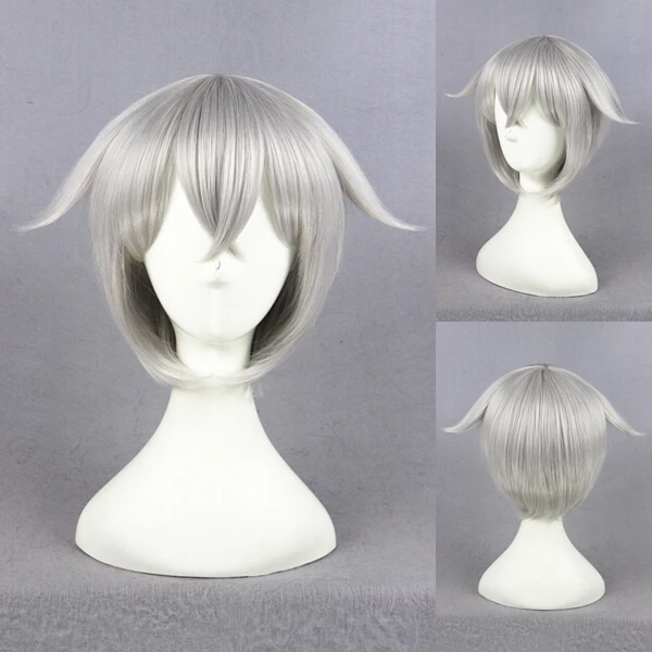 Grey 30cm Touken Ranbu Hotarumaru Cosplay Wig 3 Grey 30cm Touken Ranbu Hotarumaru Cosplay Wig