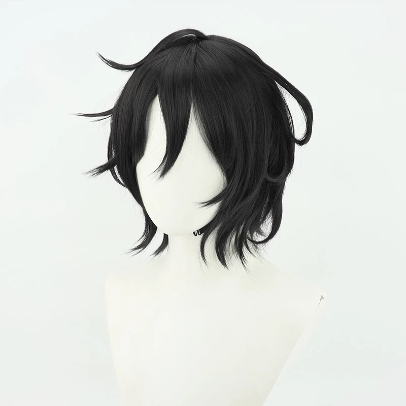 Black 30cm Call Of The Night Akira Asai Cosplay Wig 5 Black 30cm Call Of The Night Akira Asai Cosplay Wig - Image 3