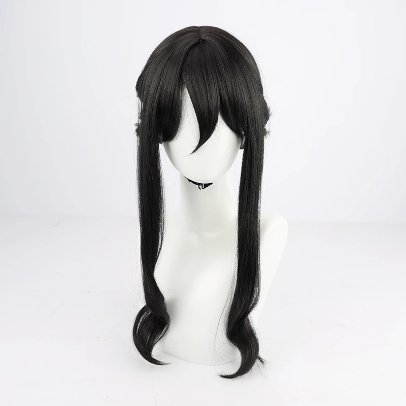 Black 50cm Arknights Ines Cosplay Wig 3 Black 50cm Arknights Ines Cosplay Wig