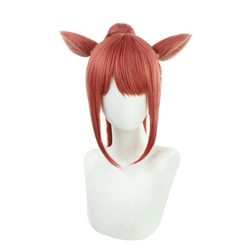 Red 50cm Final Fantasy XIV Cat Girl Miqo'te Cosplay Wig 5 Red 50cm Final Fantasy XIV Cat Girl Miqo'te Cosplay Wig - Image 3