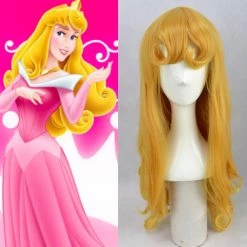 Yellow Sleeping Beauty Princess Aurora Cosplay Wig
