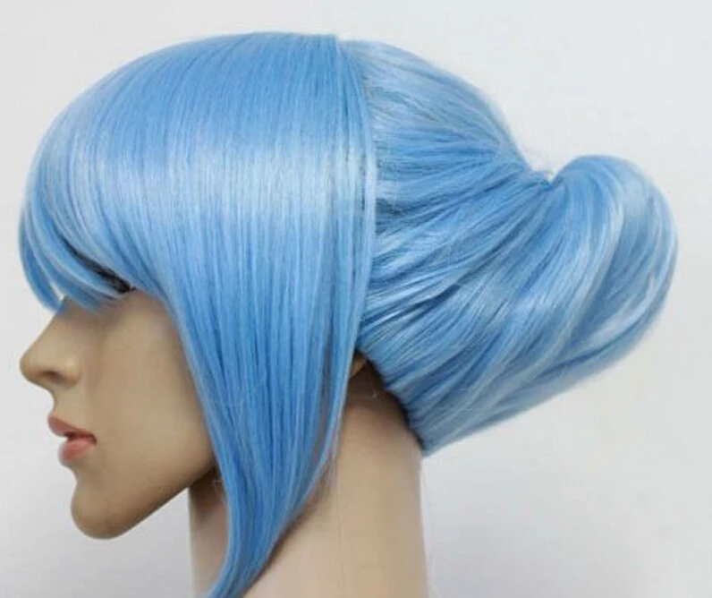 35cm Blue Tiger & Bunny Karina Lyle Blue Rose Cosplay Wig 5 35cm Blue Tiger & Bunny Karina Lyle Blue Rose Cosplay Wig - Image 3