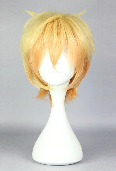 Golden 30cm Cute High Earth Defense Club Love! Yumoto Hakone Cosplay Wig 4 Golden 30cm Cute High Earth Defense Club Love! Yumoto Hakone Cosplay Wig - Image 2