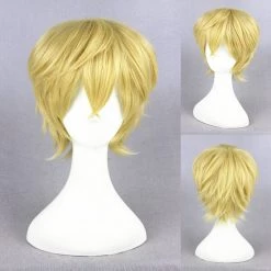 Gold 30cm Wolf Girl And Black Prince Kyouya Sata Cosplay Wig