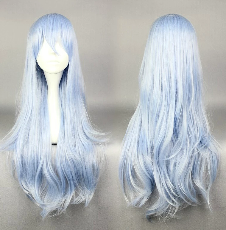 Blue 75cm Kantai Collection Hibiki Cosplay Wig 3 Blue 75cm Kantai Collection Hibiki Cosplay Wig