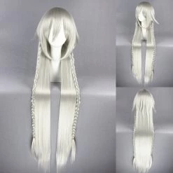 Silver 110cm Black Butler Kuroshitsuji Undertaker Cosplay Wig