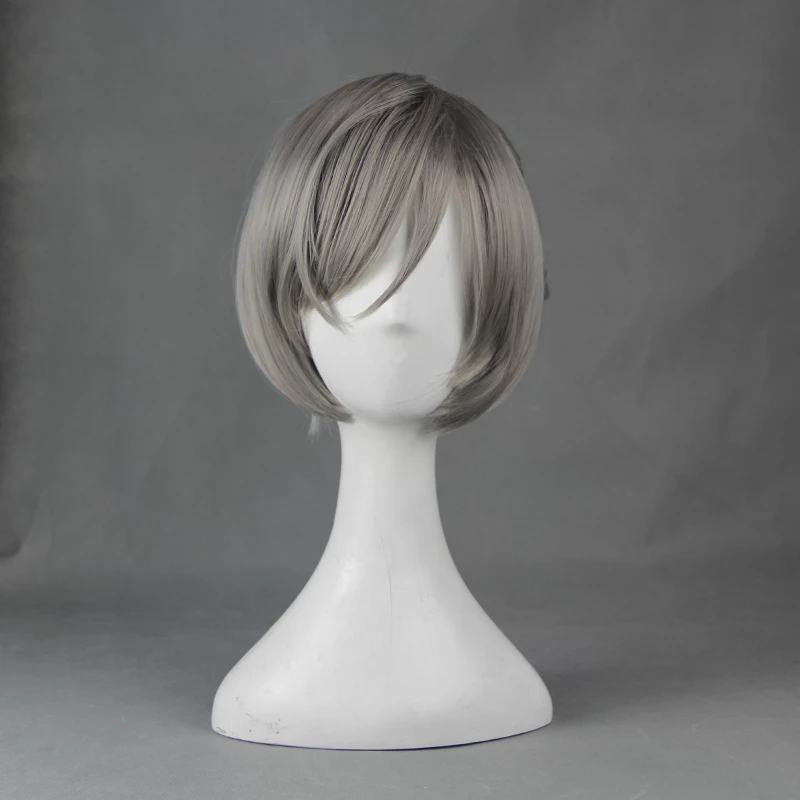 Grey 30cm Prison School Meiko Shiraki Cosplay Wig 3 Grey 30cm Prison School Meiko Shiraki Cosplay Wig