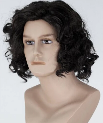 Black 35cm Game Of Thrones Jon Snow Cosplay Wig 6 Black 35cm Game Of Thrones Jon Snow Cosplay Wig - Image 4