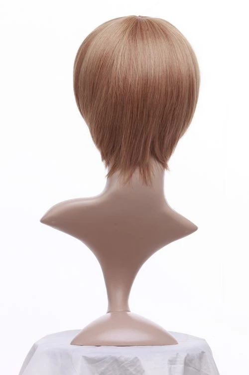 32cm Golden Flax Mixed Gintama Okita Sougo Cosplay Wig 8 32cm Golden Flax Mixed Gintama Okita Sougo Cosplay Wig - Image 6