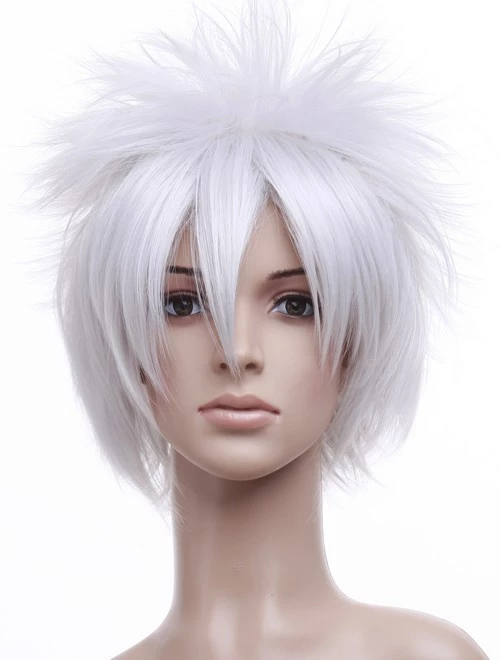 Silver 30cm Katekyo Hitman Reborn! Byakuran Nylon Cosplay Wig 4 Silver 30cm Katekyo Hitman Reborn! Byakuran Nylon Cosplay Wig - Image 2