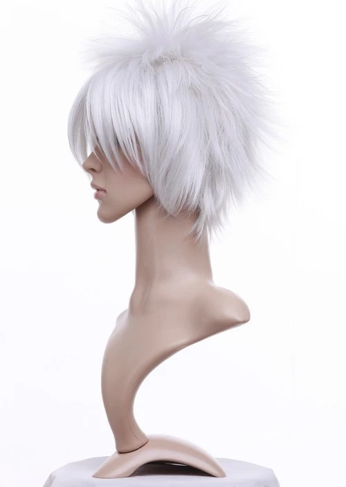 Silver 30cm Katekyo Hitman Reborn! Byakuran Nylon Cosplay Wig 6 Silver 30cm Katekyo Hitman Reborn! Byakuran Nylon Cosplay Wig - Image 4