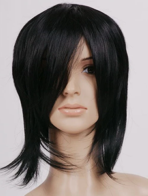 Black 32cm Bleach Ishida Uryu Cosplay Wig 4 Black 32cm Bleach Ishida Uryu Cosplay Wig - Image 2