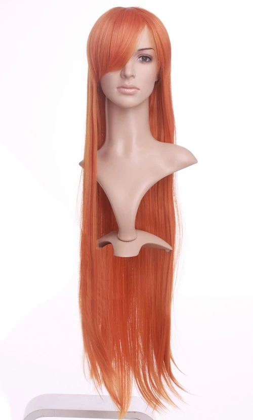 Orange 80cm Neon Genesis EVA Asuka Langley Sohryu Cosplay Wig 4 Orange 80cm Neon Genesis EVA Asuka Langley Sohryu Cosplay Wig - Image 2