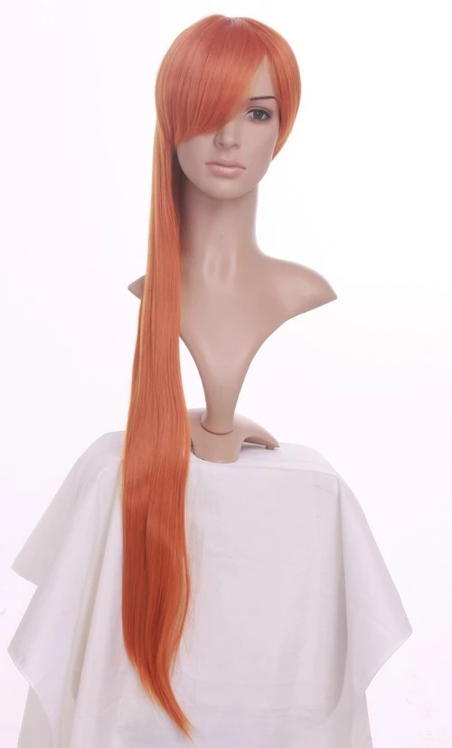 Orange 80cm Haruhi Suzumiya Asahina Mikuru Cosplay Wig 5 Orange 80cm Haruhi Suzumiya Asahina Mikuru Cosplay Wig - Image 3