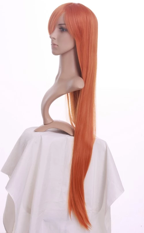 Orange 80cm Haruhi Suzumiya Asahina Mikuru Cosplay Wig 6 Orange 80cm Haruhi Suzumiya Asahina Mikuru Cosplay Wig - Image 4