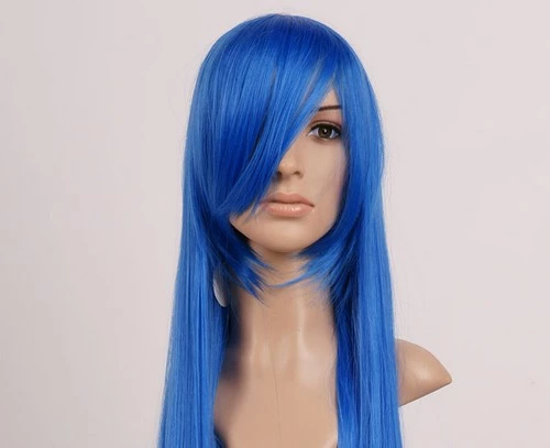 Blue 100cm Lucky Star Izumi Konata Cosplay Wig 4 Blue 100cm Lucky Star Izumi Konata Cosplay Wig - Image 2