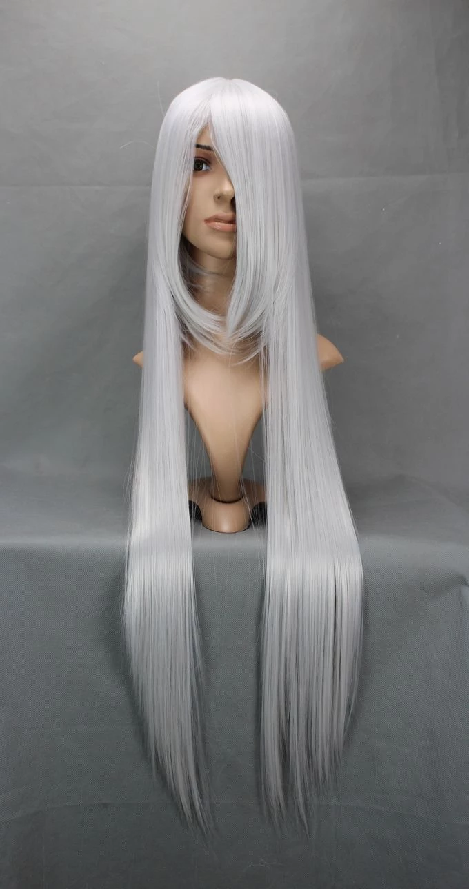 Silver 100cm Katekyo Hitman Reborn Superbi Squalo Nylon Cosplay Wig 4 Silver 100cm Katekyo Hitman Reborn Superbi Squalo Nylon Cosplay Wig - Image 2