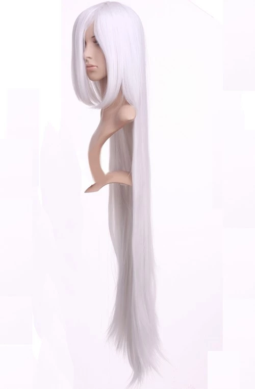 White 100cm InuYasha Sesshomaru Cosplay Wig 5 White 100cm InuYasha Sesshomaru Cosplay Wig - Image 3