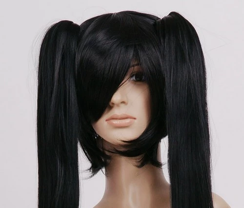 Black 120cm K-ON! Nakano Azusa Cosplay Wig 4 Black 120cm K-ON! Nakano Azusa Cosplay Wig - Image 2
