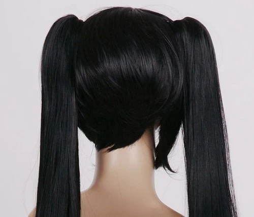 Black 120cm K-ON! Nakano Azusa Cosplay Wig 6 Black 120cm K-ON! Nakano Azusa Cosplay Wig - Image 4