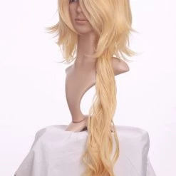 Gold 100cm ZONE-00 BENTEN Nylon Cosplay Wig 10 Gold 100cm ZONE-00 BENTEN Nylon Cosplay Wig -Cosplay Shopper Store image 142a 2 3 1