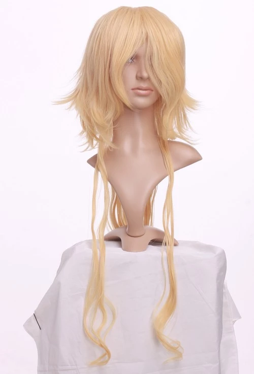 Gold 100cm ZONE-00 BENTEN Nylon Cosplay Wig 4 Gold 100cm ZONE-00 BENTEN Nylon Cosplay Wig - Image 2