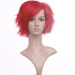 Red 32cm Bleach Haineko Nylon Cosplay Wig 12 Red 32cm Bleach Haineko Nylon Cosplay Wig -Cosplay Shopper Store image 158a 1 1 1 4 1